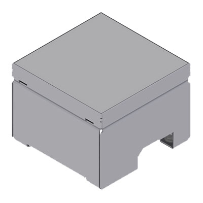 [UBD 130 123] Unterflur-Bodendose UBD 130 aus Chromstahl inkl. belegtem Blinddeckel