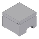[UBD 130 123] Unterflur-Bodendose UBD 130 aus Chromstahl inkl. belegtem Blinddeckel