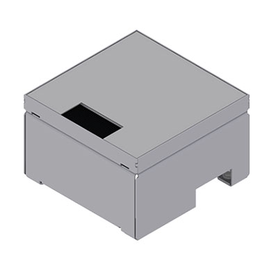 [UBD 160 158] Unterflur-Bodendose UBD 160 aus Chromstahl inkl. belegtem Deckel und 1 Bürstenauslass
