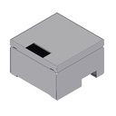 [UBD 160 158] Unterflur-Bodendose UBD 160 aus Chromstahl inkl. belegtem Deckel und 1 Bürstenauslass