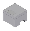 [UBD 130 127] Unterflur-Bodendose UBD 130 aus Chromstahl inkl. belegtem Deckel und 1 Schnurauslass