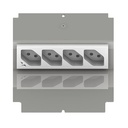 [UBD 165 180] Steckdoseneinsatz für 2 FLF inkl. Erddraht, 1x 4xT13/s, weiss