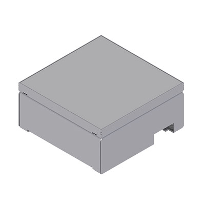[UBD 210 202] Unterflur-Bodendose UBD 210 aus Chromstahl inkl. belegtem Blinddeckel
