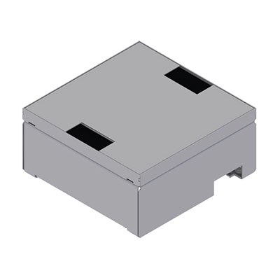 [UBD 210 203] Unterflur-Bodendose UBD 210 aus Chromstahl inkl. belegtem Deckel und 2 Bürstenauslässen
