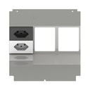 [UBD 210 228] Steckdoseneinsatz für 6 FLF inkl. Erddraht, 1xT13, weiss, und 1xT13, schwarz