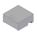 [UBD 210 207] Unterflur-Bodendose UBD 210 aus Chromstahl inkl. belegtem Deckel und 1 Schnurauslass