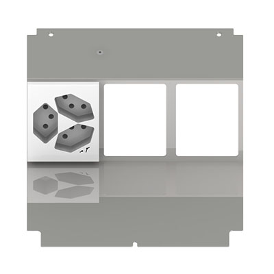 Steckdoseneinsatz für 6 FLF inkl. Erddraht, 1x 3xT13/s, weiss