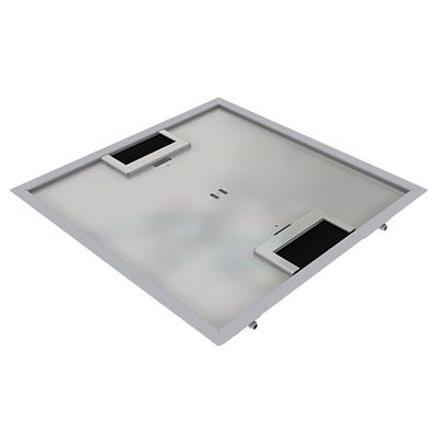 Sortie de sol double 260 en acier inoxydable poncé 