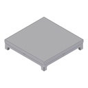 [UBD 320 313] Unterflur-Bodendose UBD 320 aus Chromstahl inkl. belegtem Blinddeckel