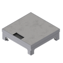 [UBD 215 208] Unterflur-Bodendose UBD 210 small aus Chromstahl inkl. belegtem Deckel und 1 Bürstenauslass