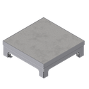 [UBD 215 202] Unterflur-Bodendose UBD 210 small aus Chromstahl inkl. belegtem Blinddeckel