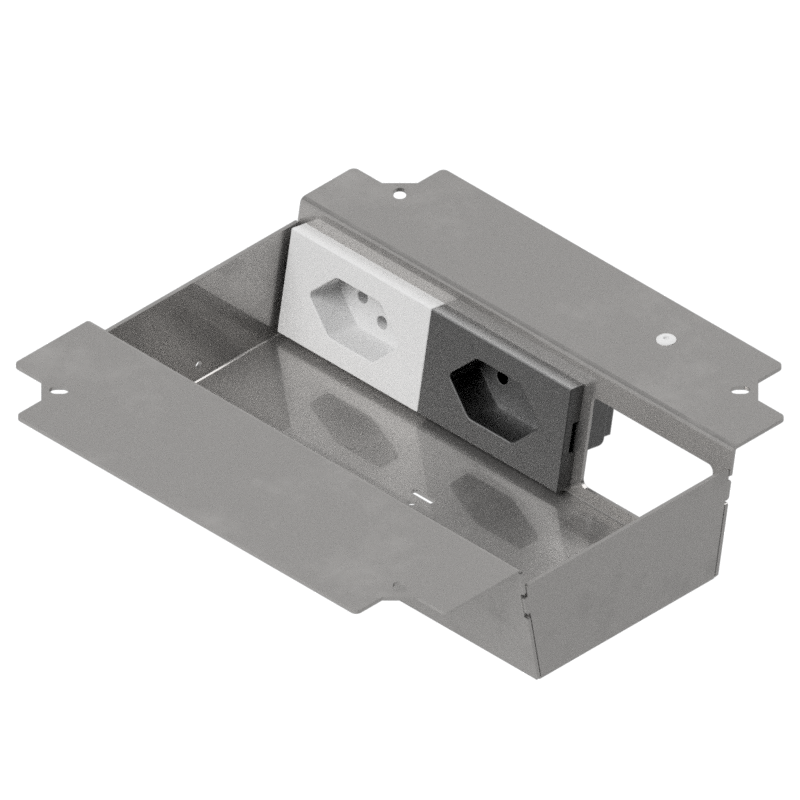 [UBD 215 227] Steckdoseneinsatz für 3+2 FLF inkl. 1xT13, weiss und 1xT13, schwarz