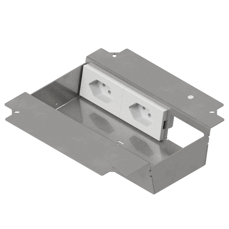[UBD 215 228] Élément de prise pour 3+2 FLF, fil de terre inclus, 2xT13 blanc