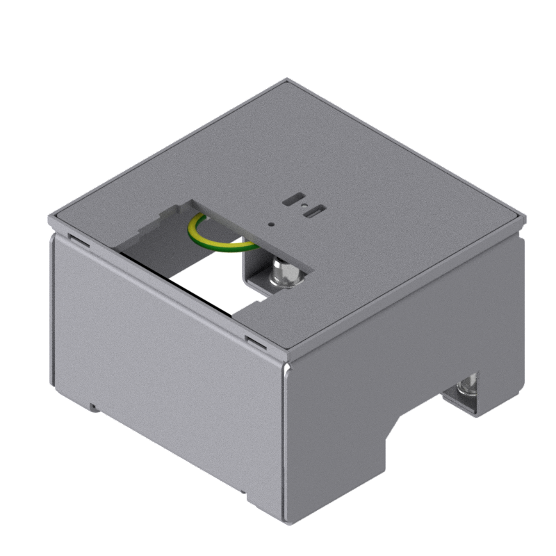 [UBD 132 001] Unterflur-Bodendose UBD 130 ohne Schutzkante inkl. belegtem Deckel aus 4mm SVZ mit Ausschnitt
