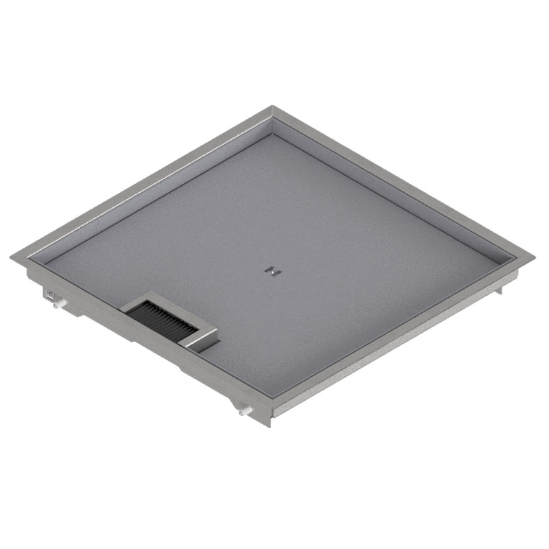 Sortie de sol double 260 en acier inoxydable poncé 