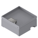 Boîte de sol UBD 210 en acier inoxydable, inclus couvercle avec bord, fermé, évidement de 20mm et 1 sortie de cordon 