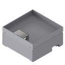 Boîte de sol UBD 210 en acier inoxydable, inclus couvercle avec bord, fermé, évidement de 25mm et 1 sortie de cordon