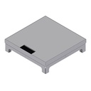 [UBD 260 251] Unterflur-Bodendose UBD 260 aus Chromstahl inkl. belegtem Deckel mit 1 Bürstenauslass