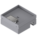 [UBD 167 161] Schwerlast-Unterflur-Bodendose UBD 160 small aus Chromstahl inkl. Deckel mit Kante, geschlossen, 4mm Verstärkungsplatte, 16mm Vertiefung und 1 Schnurauslass
