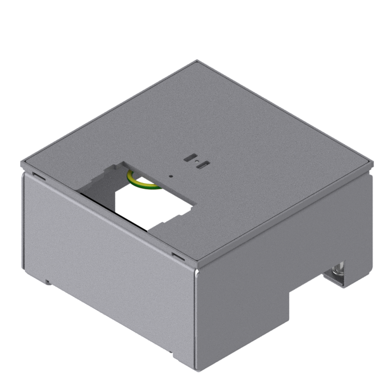 [UBD 162 001] Unterflur-Bodendose UBD 160 ohne Schutzkante inkl. belegtem Deckel aus 4mm SVZ mit Ausschnitt