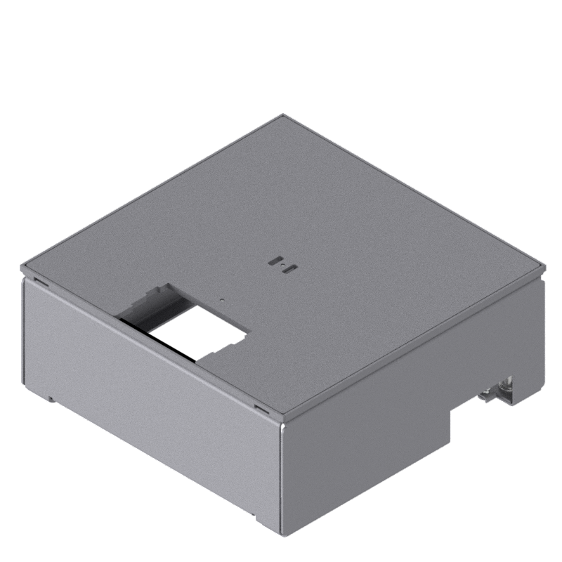 [UBD 212 001] Unterflur-Bodendose UBD 210 ohne Schutzkante inkl. belegtem Deckel aus 4mm SVZ mit Ausschnitt