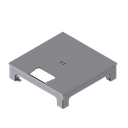 [UBD 217 001] Unterflur-Bodendose UBD 210 small ohne Schutzkante inkl. belegtem Deckel aus 4mm SVZ mit Ausschnitt
