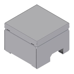 [UBD 130 123] Unterflur-Bodendose UBD 130 aus Chromstahl inkl. belegtem Blinddeckel