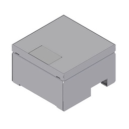 [UBD 160 157] Unterflur-Bodendose UBD 160 aus Chromstahl inkl. belegtem Deckel und 1 Schnurauslass