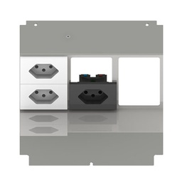[UBD 210 217] Élément de prise pour 6 FLF, fil de terre inclus,2x T13 blanc + 1x T13 noir