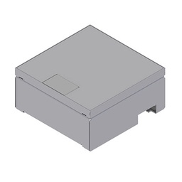 [UBD 210 207] Unterflur-Bodendose UBD 210 aus Chromstahl inkl. belegtem Deckel und 1 Schnurauslass