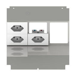[UBD 210 216] Élément de prise pour 6 FLF, fil de terre inclus, 3x T13 blanc