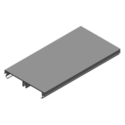 [BRA 080 131 NSV] Brüstungskanal Oberteil aus Aluminium natureloxiert, 80mm BRA-OT, Länge 1000mm