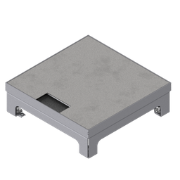 [UBD 215 208] Unterflur-Bodendose UBD 210 small aus Chromstahl inkl. belegtem Deckel und 1 Bürstenauslass