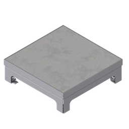 [UBD 215 202] Unterflur-Bodendose UBD 210 small aus Chromstahl inkl. belegtem Blinddeckel