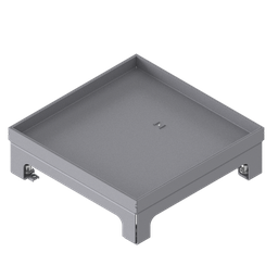 [UBD 215 209] Unterflur-Bodendose UBD 210 small aus Chromstahl inkl. Blinddeckel mit Kante, geschlossen, und 15mm Vertiefung