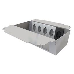 [UBD 261 272] Élément de prise pour 2x5 FLF, fil de terre inclus, 4x 1xT13 blanc + 1x T13 noir