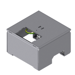 [UBD 132 001] Unterflur-Bodendose UBD 130 ohne Schutzkante inkl. belegtem Deckel aus 4mm SVZ mit Ausschnitt
