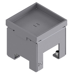[UBD 100 109] Unterflur-Bodendose UBD 100 aus Chromstahl inkl. Blinddeckel mit Kante, geschlossen, und 15mm Vertiefung
