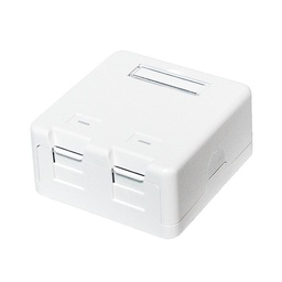 [MVT 200 141] Aufputz-Leergehäuse Keystone, für 2xRJ45 UTP, weiss,