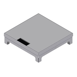 [UBD 260 251] Unterflur-Bodendose UBD 260 aus Chromstahl inkl. belegtem Deckel mit 1 Bürstenauslass
