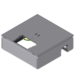 [UBD 167 001] Unterflur-Bodendose UBD 160 small ohne Schutzkante inkl. belegtem Deckel aus 4mm SVZ mit Ausschnitt