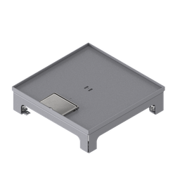 [UBD 217 051] Unterflur-Bodendose UBD 210 small aus Chromstahl inkl. Deckel, flach (SVZ), ohne Kante, 5mm Vertiefung und 1 Schnurauslass